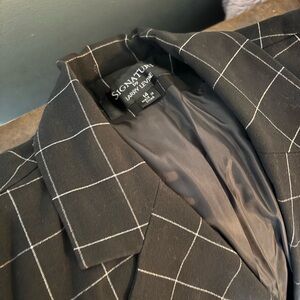 Signature Black Checkered Blazer for women